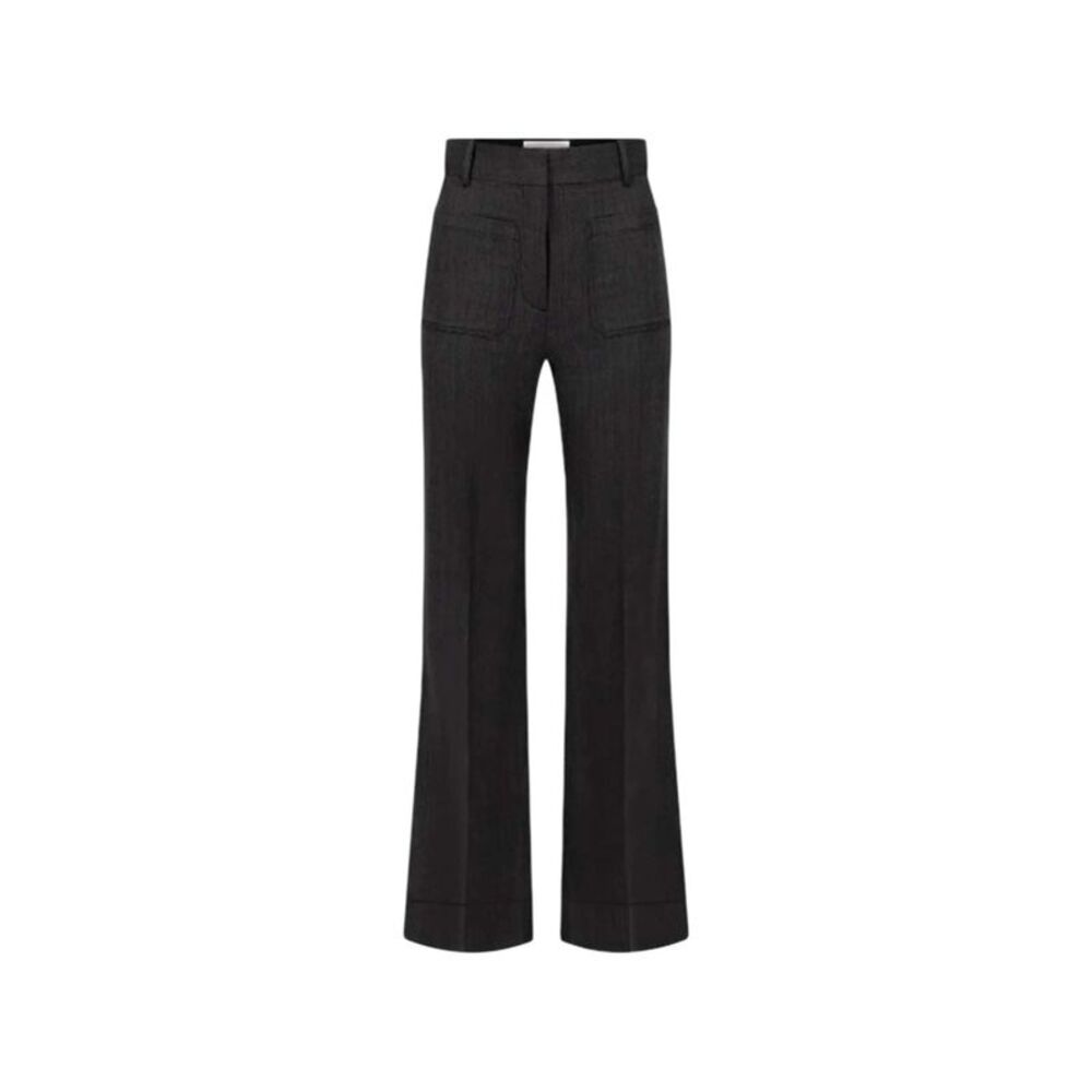 Victoria Beckham Grey Trousers - High-Waisted Trousers Women